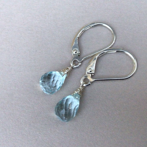 Sterling Silver Aquamarine Sundance Charm Earrings - Picture 3 of 9